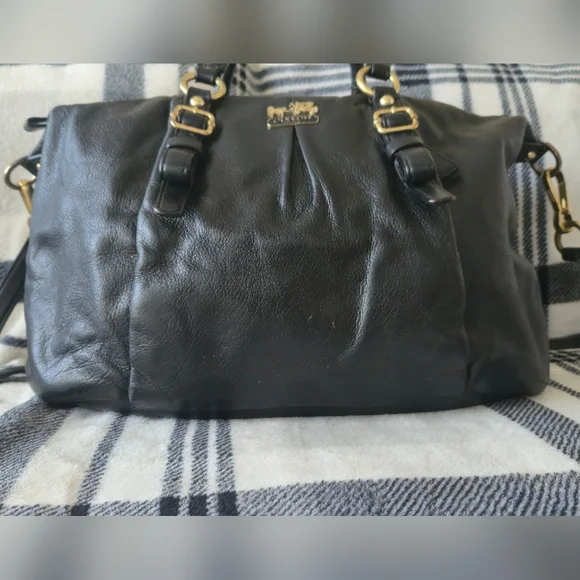 Coach Vintage  Juliette Black Leather  Bag - Picture 13 of 16